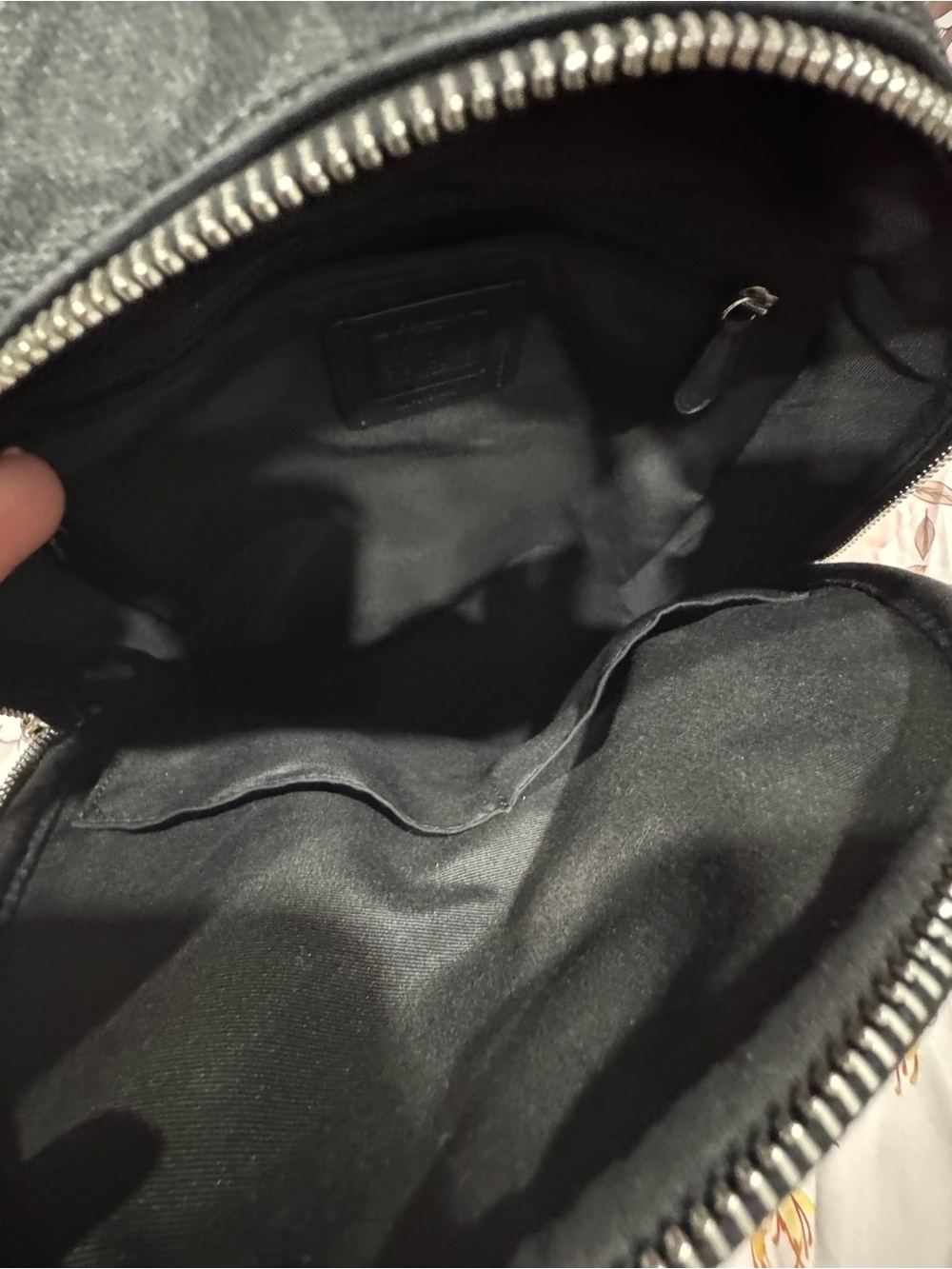 Coach Black Signature Logo Backpack - Picture 8 of 12